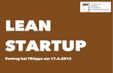 Lean Startup - Vortrag bei FRAppe an der Universit¤t Frankfurt