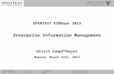 [EN] Enterprise Information Management | Keynote Dr. Ulrich Kampffmeyer | OpenText EIMDays 13.03.2013, Munich