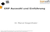 2011 05 10 09-15 Marcel Siegenthaler, schmid + siegenthaler consulting gmbh - ERP: Auswahl und Einführung