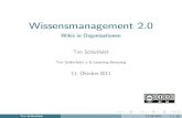 Wissensmanagement 2.0: Wikis in Organisationen