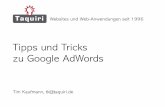 Tipps und Tricks zu Google AdWords