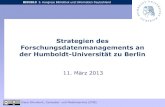 Strategien des Forschungsdatenmanagements an der Humboldt-Universität zu Berlin