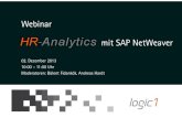 Webinar: HR Analytics mit SAP NetWeaver