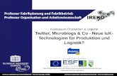 Kolloquium Produktion & Logistik. Twitter, Microblogs & Co. - Neue Technologien für Produktion und Logistik?