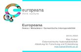 Europeana - Status - Metadaten - Semantische Interoperabilität