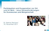 Stadt und Netz - Partizipation und Kooperation  - Dr. Reimann - 16.11.2011