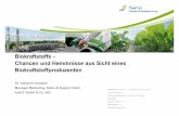 Biokraftstoffe - Chancen und Hemmnisse aus Sicht eines Biokraftstoffproduzenten - Albrecht Schaper