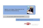 Mobile Lern-Apps: Potenziale für die betriebliche Weiterbildung