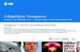 Erfolgsfaktor Transparenz – Broschuere zur K2-Fachtagung