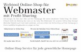 Online-Shop Webtool fuer Webmaster
