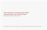 Wie sichtbar sind deutsche B2B-Unternehmen im Social Web - B2B Social Media Report 2013