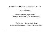 Social Media Erfahrungen: FC Bayern München Frauenfussball (16.6.2001 bei  , Bernhard Kux)
