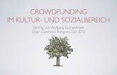 Crowdfunding Kultur- und Sozialbereich (Open Commons Kongress 2012)