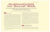 Authentizitaet im Social Web (PR-Magazin)