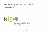 Kantonsbibliothek Baselland: Neuerungen im Katalog 2005