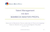 Talent Management mit der Weltneuheit der Profile - dem BAMBECK-MASTER-PROFIL