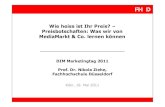 Preisbotschaften - Kölner Marketingtag 2011 - Prof. Dr. Nikola Ziehe