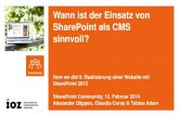 SharePoint Community 12.02.2014: Realisierung einer Website mit SharePoint 2013