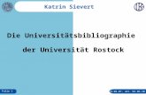 Die Universitätsbibliographie der Universität Rostock