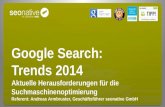 Google Search Trends 2014 - Session auf der Internet World München 2014