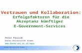 Vertrauen und Kollaboration – Erfolgsfaktoren für die Akzeptanz künftiger E-Governmentservices