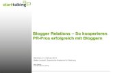 Blogger Relations – So kooperieren PR-Pros erfolgreich mit Bloggern