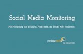 Social Media Monitoring - Mit Monitoring die richtigen Plattformen im Social Web entdecken