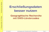 Heidrun Wiesenmüller / Magnus Pfeffer (HdM Stuttgart): Erschließungsdaten besser nutzen - geographische Recherche mit SWD-Ländercodes