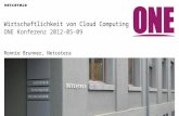 ONE Konferenz: Cloud Computing