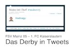 Das Rheinland-Pfalz-Derby Mainz-Kaiserslautern in Tweets