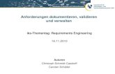 Requirements Engineering: Anforderungen dokumentieren, validieren und verwalten