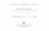 Drei Motetten für gemitschten Chor und Basso continuo - Bach Johann Christoph