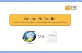 Online-PR Studie: Online Pressemitteilung versus klassische Pressemitteilung
