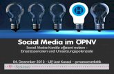 Social Media im ÖPNV - Einsatzszenarien und Umsetzungspotentiale