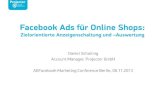 Facebook Ads für Onlineshops: zielorientierte Anzeigenschaltung und –Auswertung @AllFacebook Marketing Conference