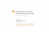 #onkomm13 - Panel 4 - Kathrin Tonndorf & Cornelia Wolf (Universität Passau): Facebook als Instrument der Unternehmenskommunikation