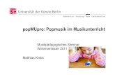 popMUpro: Popmusik im Musikunterricht - Sitzung1