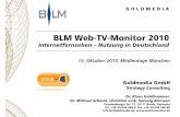 Goldmedia blm web_tv_monitor 2010_vortrag_medientage_muenchen