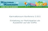KarmaKonsum EXPO 2011 Ausstellerunterlagen