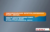 Kommunalwahlprogramm 2014 der CDU Jena