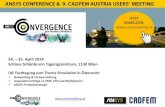 Programm ANSYS Conference & 9. CADFEM Austria Users' Meeting