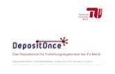 DepositOnce - Das Repositorium für Forschungsergebnisse der TU Berlin
