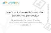 WeGov Software Pr¤sentation (Prototyp 2.5) im Bundestag
