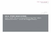 All for Machine - Die SAP Branchenlösung für den Maschinen-/Anlagenbau