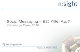 Social Messaging als E20 Killer App
