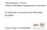 Deutsche Gesellschaft für Technische Zusammenarbeit (GTZ) GmbH El caso de la provincia de Manabí - Ecuador Jürgen Popp, GTZ PROMODE Metodología P.R.A.