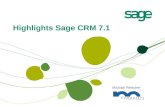 Highlights Sage CRM 7.1