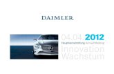Daimler Hauptversammlung 2012: Präsentation von Dr. Dieter Zetsche