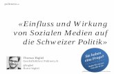 Einflüsse und Wirkung von Sozialen Medien auf die Schweizer Politik
