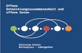 Christian Kreutz: Offene Daten und offene Entwicklungszusammenarbeit